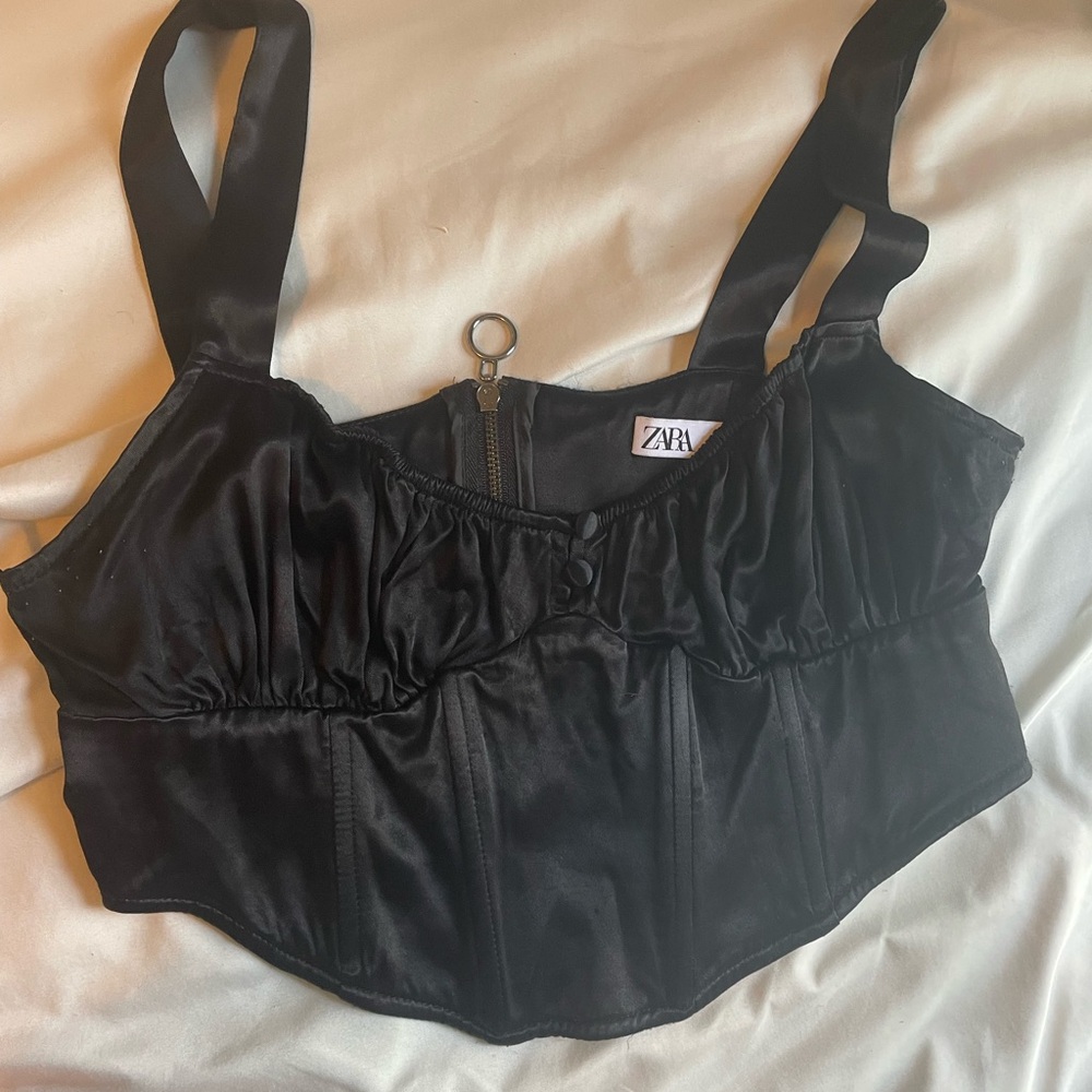 Zara Black Crop Top